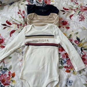 Tommy Hilfiger Kids Bodysuit Set - Cream, Tan, Navy